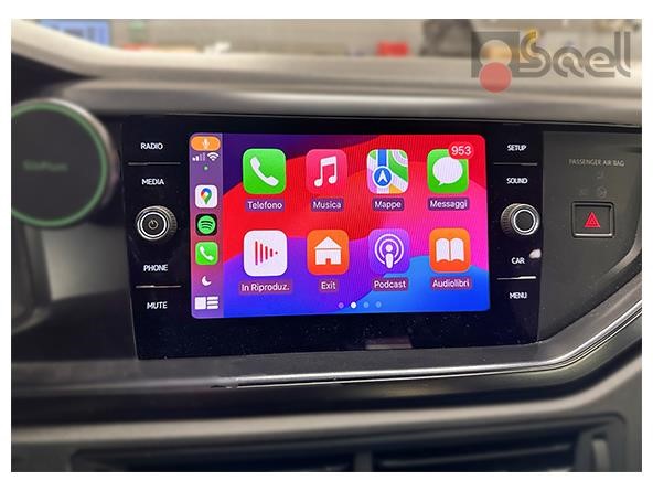 Dettaglio schermata CarPlay VW Polo AW1