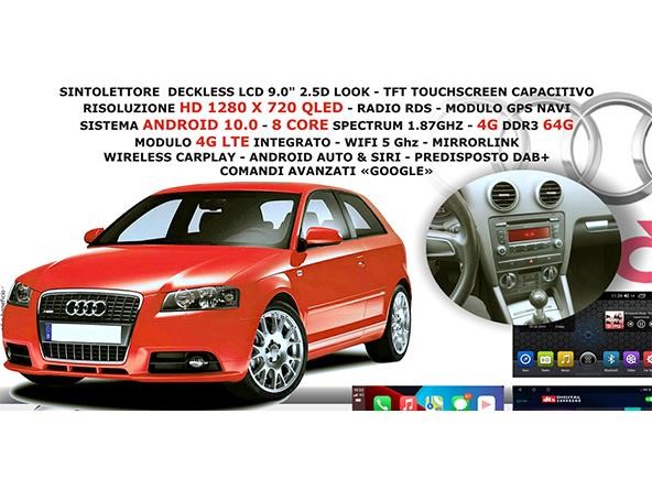 Car Tablet CarPlay Hardstone per Audi A3 8P