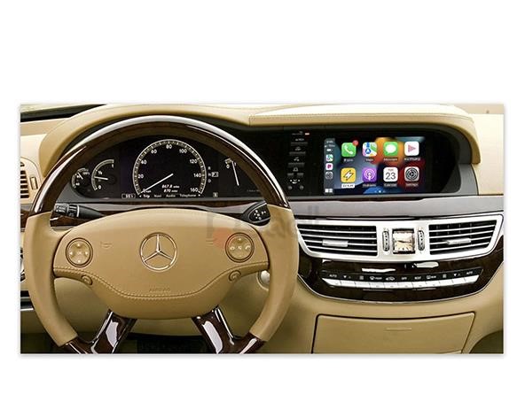 Dettaglio carplay su Mercedes S W221 con sistema NTG3